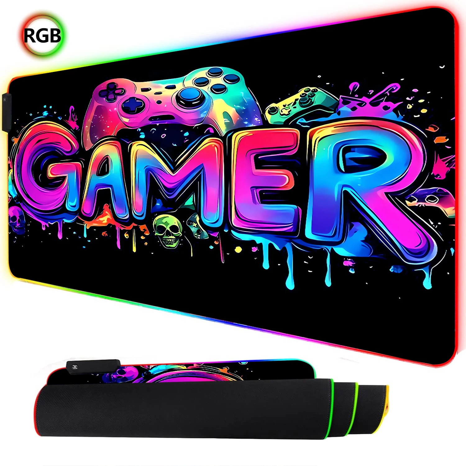 Esports Gaming Stocks - Controlador de juegos de neón RGB,