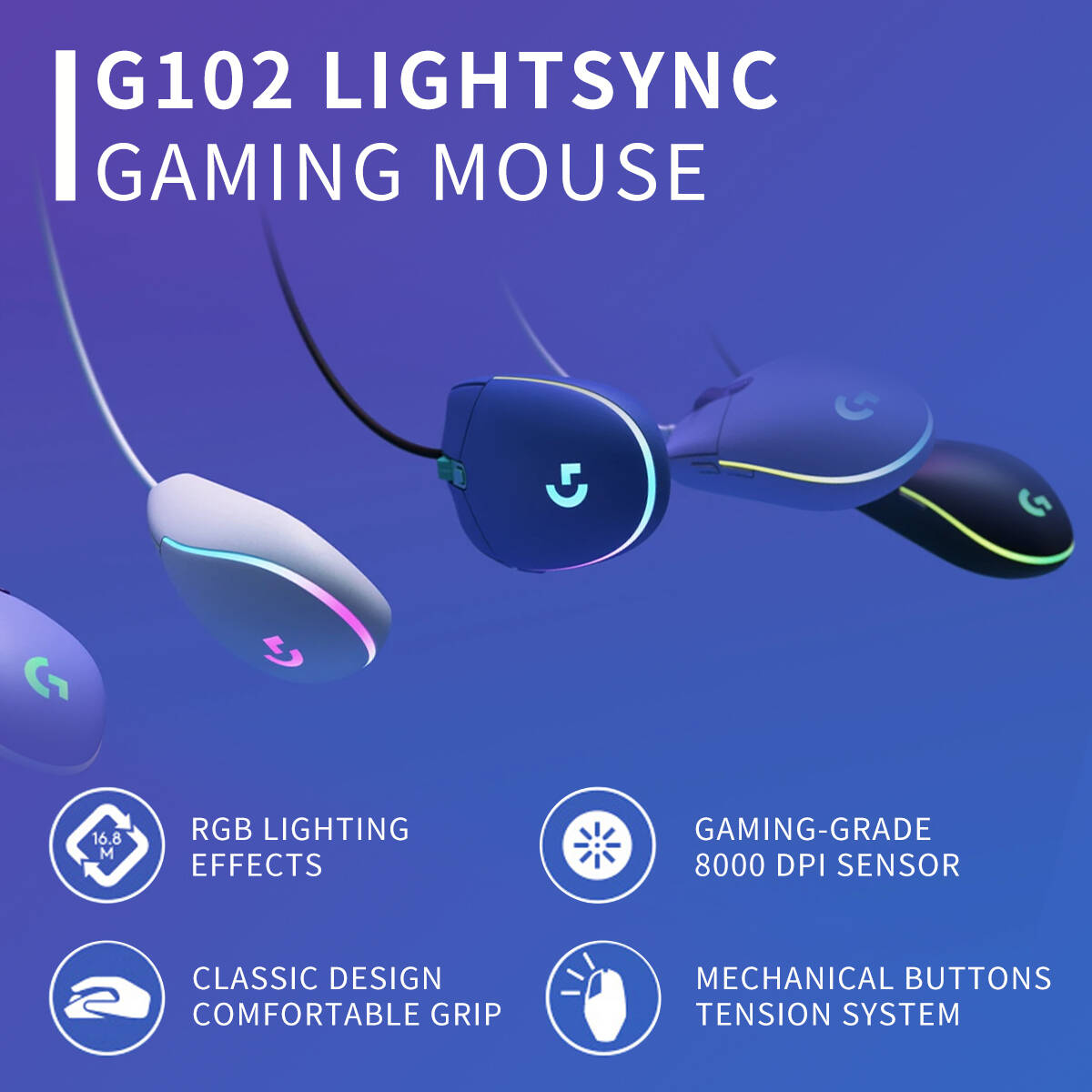 Ratón Logitech G203, Sensor Óp - Logitech Mouse G203 reseña y precio